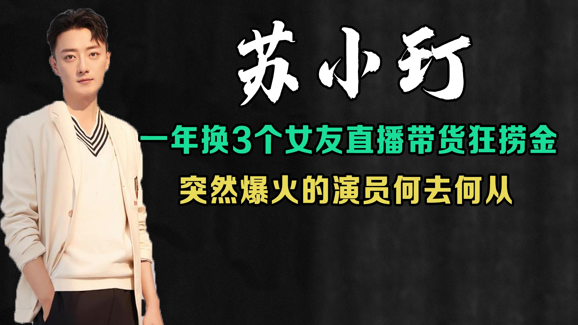 苏小玎一年换3个女友?带货狂捞金,突然爆火的演员何去何从哔哩哔哩bilibili