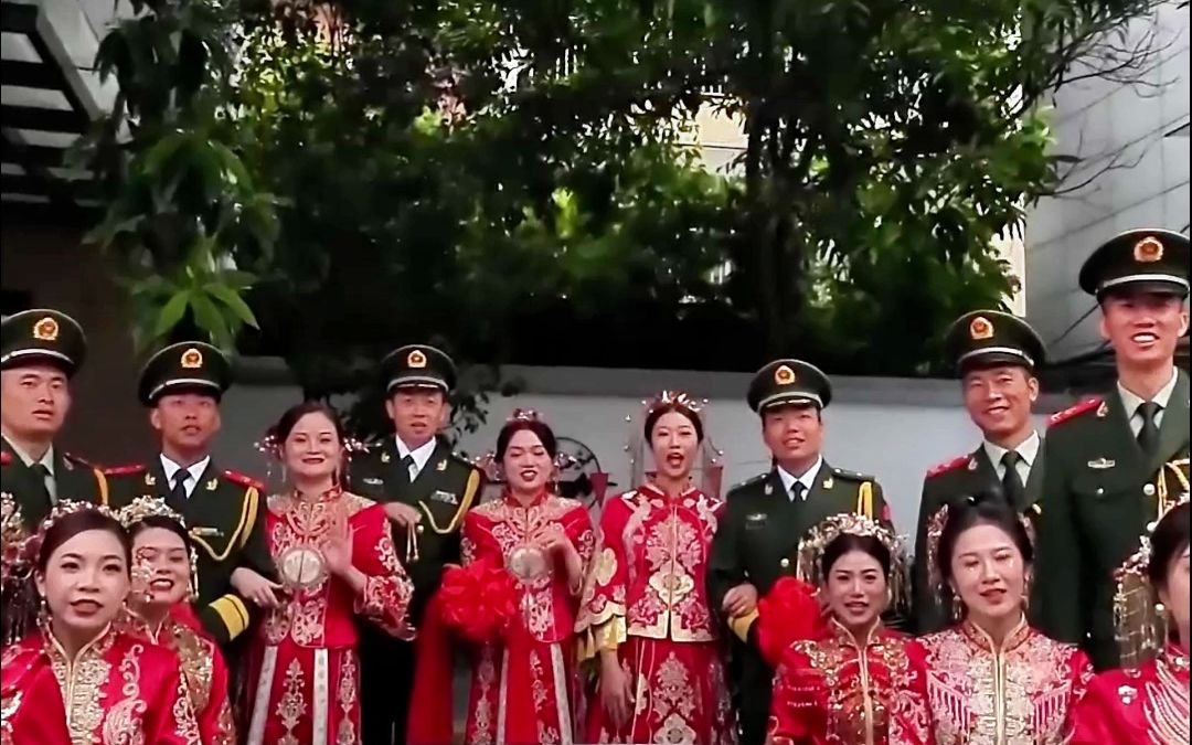 仪式感满满!武警柳州支队这场集体婚礼超有排面(武警广西总队 洪彰、穆万琼、马文杰;编辑:徐礼跃)哔哩哔哩bilibili