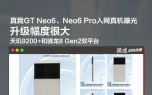 Descargar video: 升级幅度很大！天玑9200+和骁龙8 Gen2双平台，真我GT Neo6、Neo6 Pro入网真机曝光