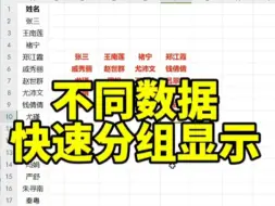 下载视频: Excel快速分组