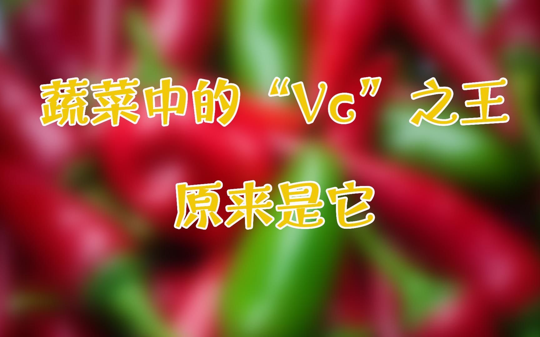 蔬菜中的Vc之王,竟然是它?哔哩哔哩bilibili