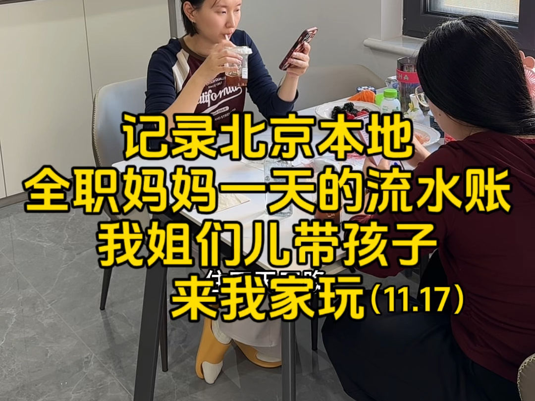 记录北京本地全职妈妈一天的流水账,我姐们儿带孩子来我家玩哔哩哔哩bilibili