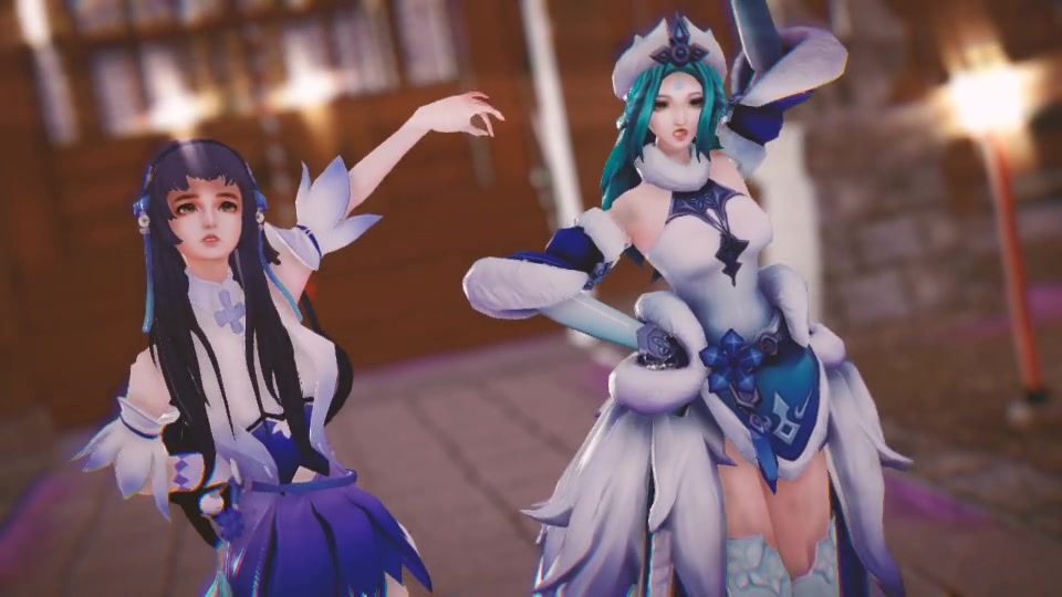 【王者荣耀mmd】西施x王昭君 霜雪千年