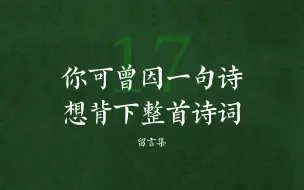 Descargar video: 你可曾因一句诗，想背下整首诗词？（18）