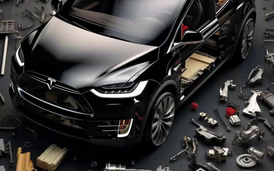 tesla model x#特斯拉拆解图