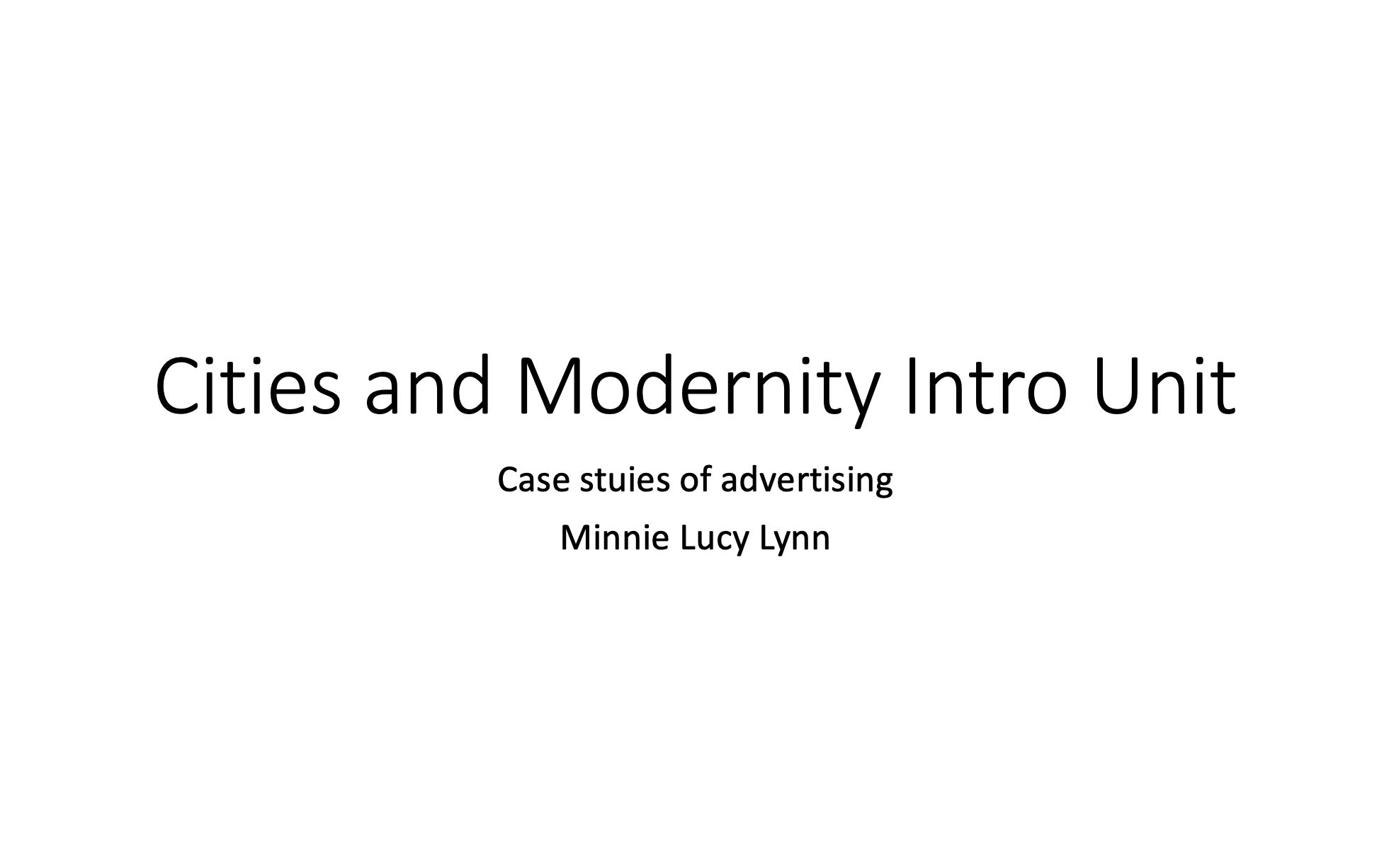 [图]Cities and Modernity Intro Unit