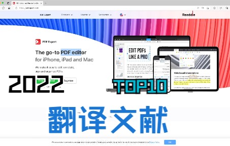 终于找到能在PDFExpert上边看文献边划词翻译的软件了,虽然免费但是很强大哔哩哔哩bilibili