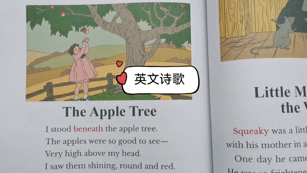 美国小学英语2a英文故事诗歌theappletree