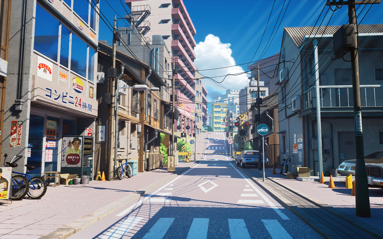 【3dmax建模】大型动漫场景制作,你的名字场景还原,超详细场景建模