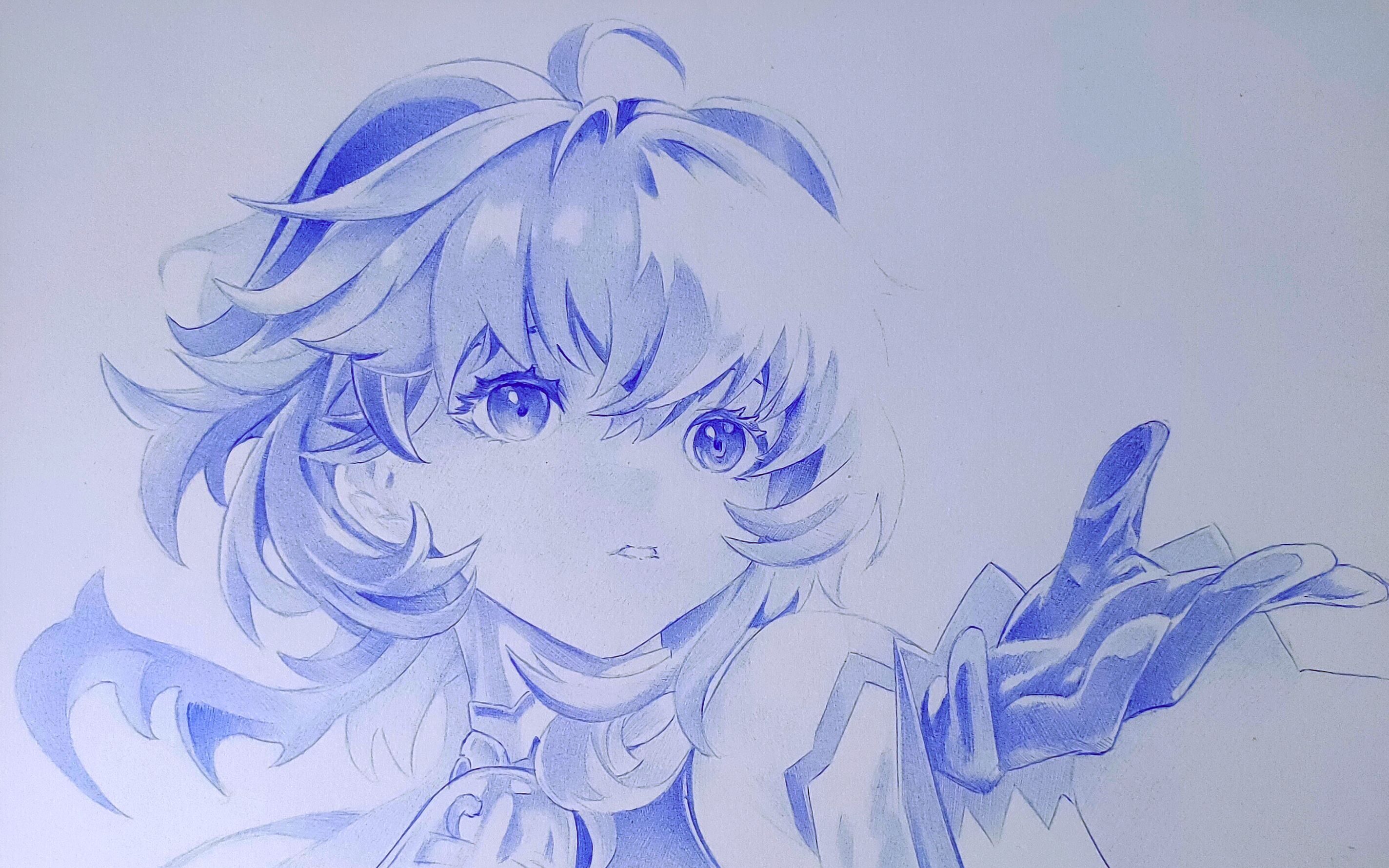 【圆珠笔画】300分钟画一只椰羊 原神 - 甘雨_哔哩哔哩 (゜-゜)つロ