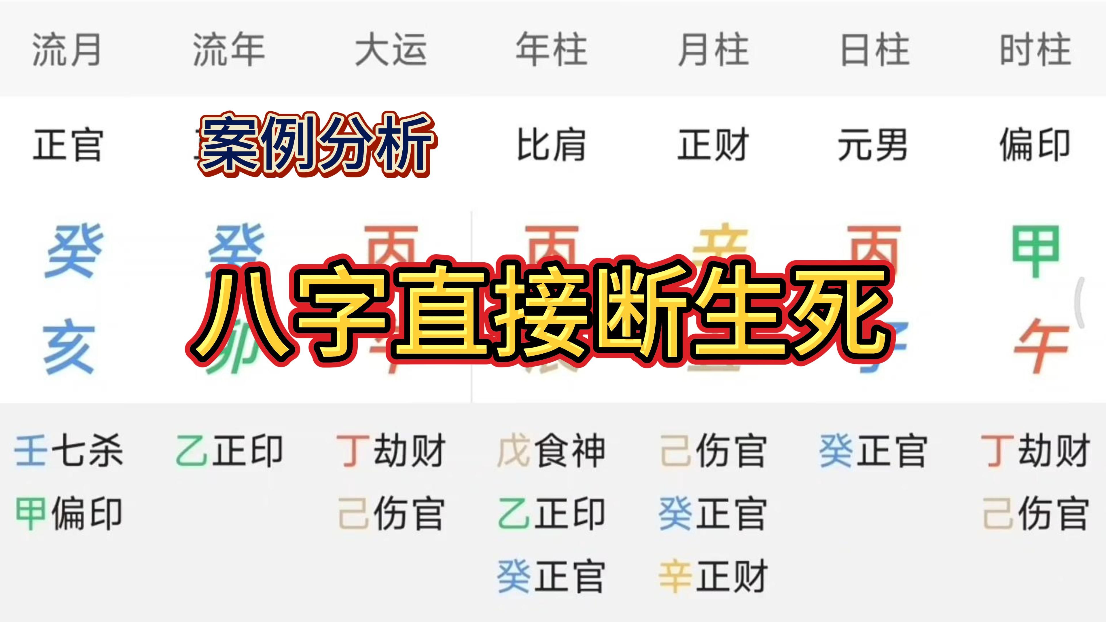 【八字案例分析】八字直接断生死哔哩哔哩bilibili