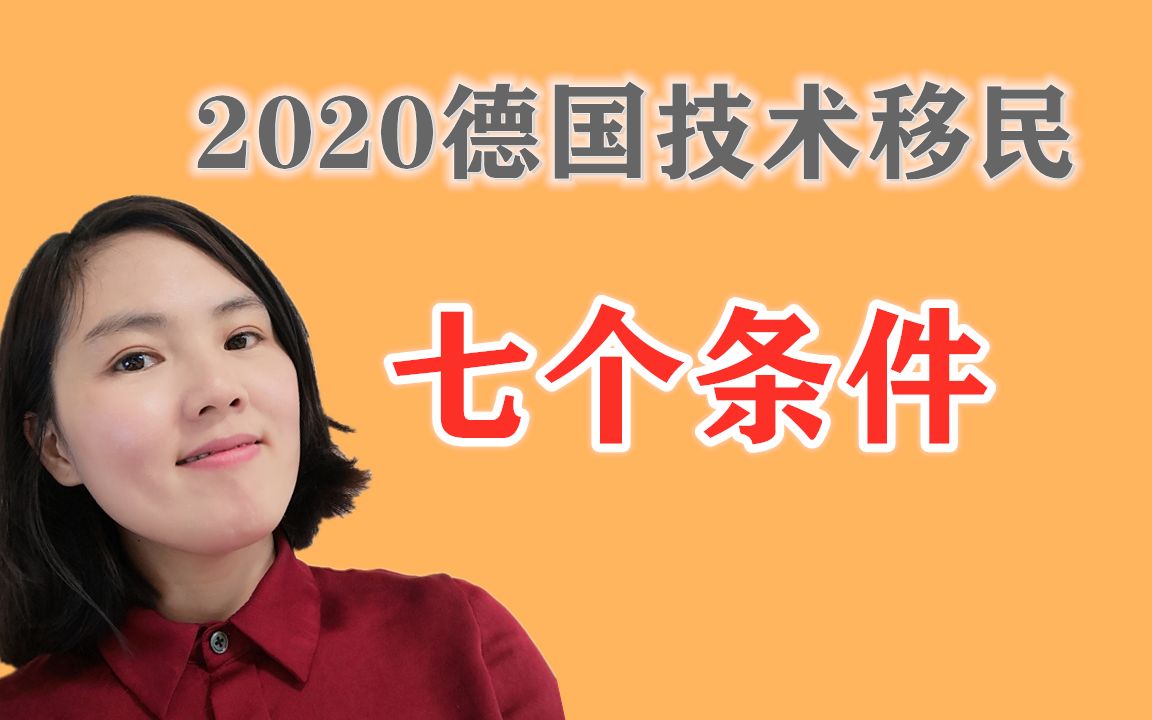 技术移民德国需要什么条件?详解最新移民法要求的七个条件,IT行业绿色通道以及45周岁以上的技术人员特殊规定Q21哔哩哔哩bilibili