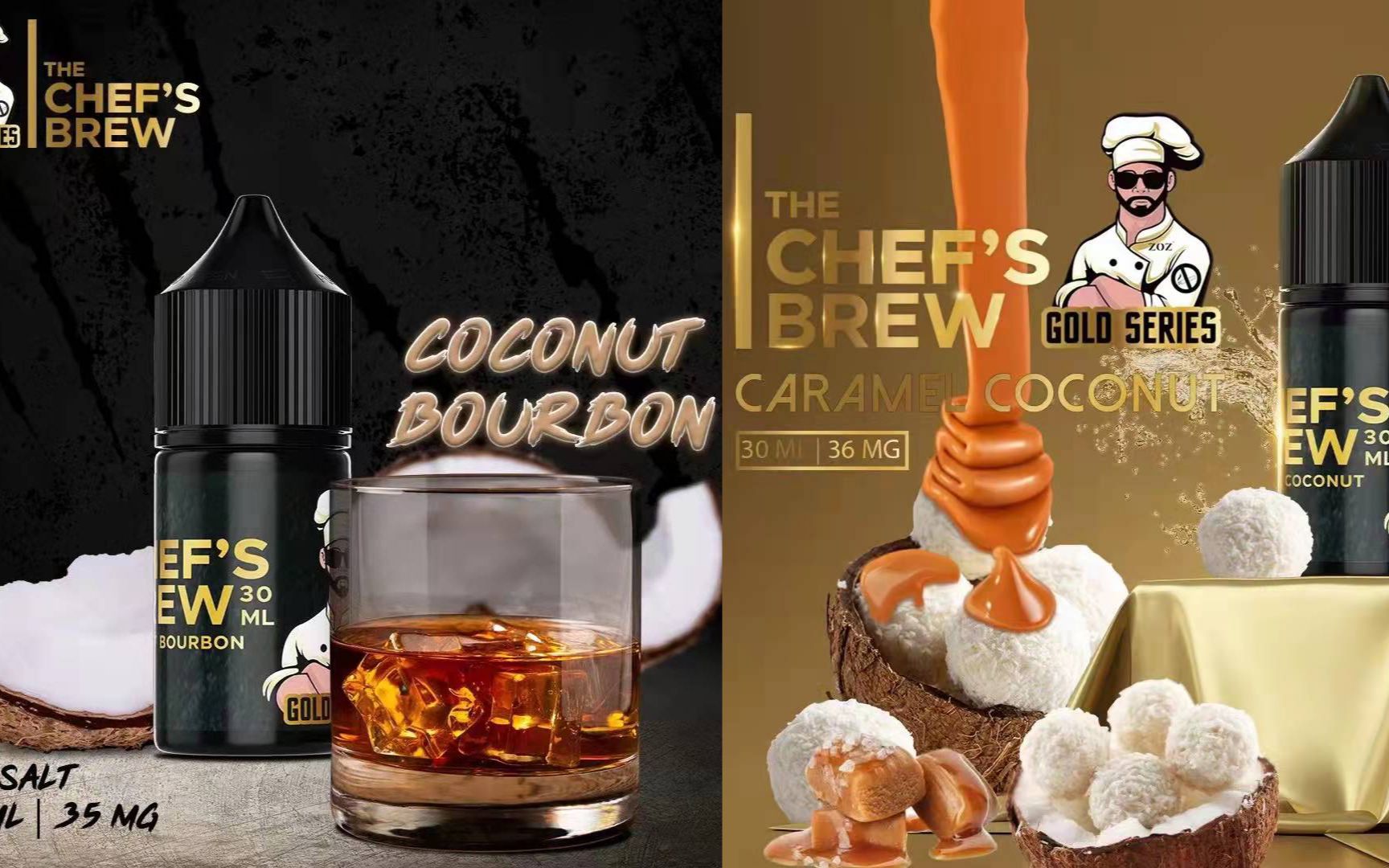 厨师佳酿金标系列_酒香椰子&焦糖椰子口味评测_the chefs brew出品