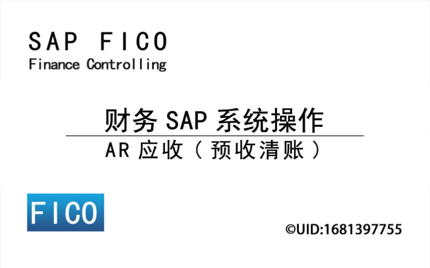 财务SAP系统操作之AR应收(预收清账)哔哩哔哩bilibili