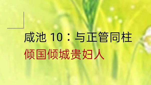 咸池10:与正管同柱,倾国倾城贵妇人哔哩哔哩bilibili