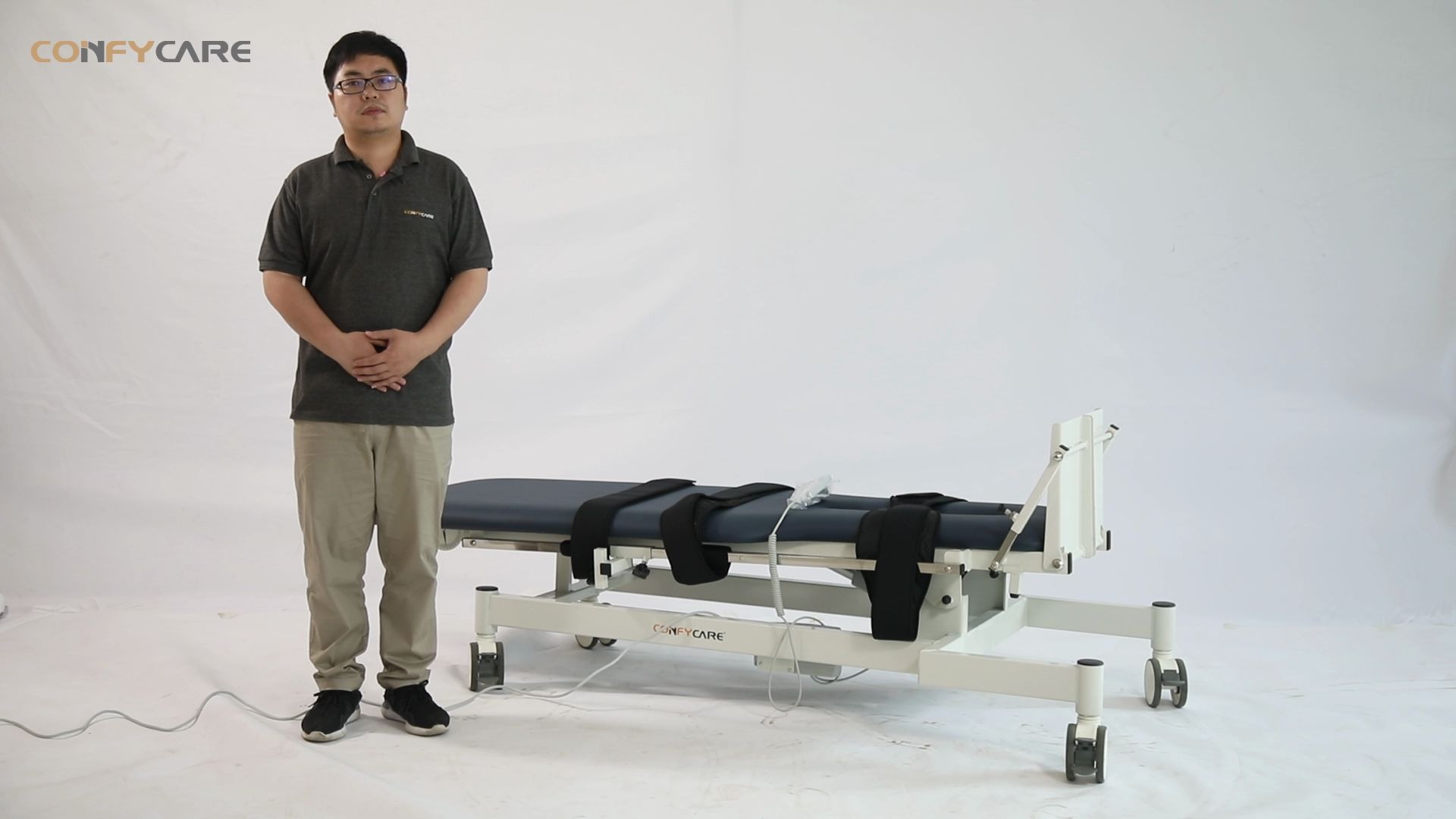 coinfycare 康恩菲 电动康复直立床 el-12固定款 操作流程