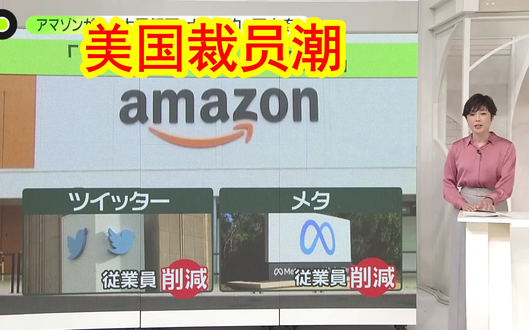 【中日双语】裁员裁员裁员!亚马逊、推特、Meta,美国互联网巨头纷纷裁员.亚马逊创始人贝索斯称:经济衰退或很快就要来了.哔哩哔哩bilibili