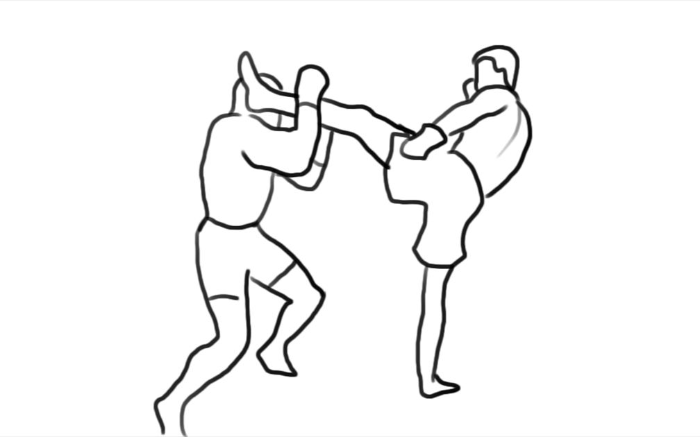 拳击比赛简笔画图片