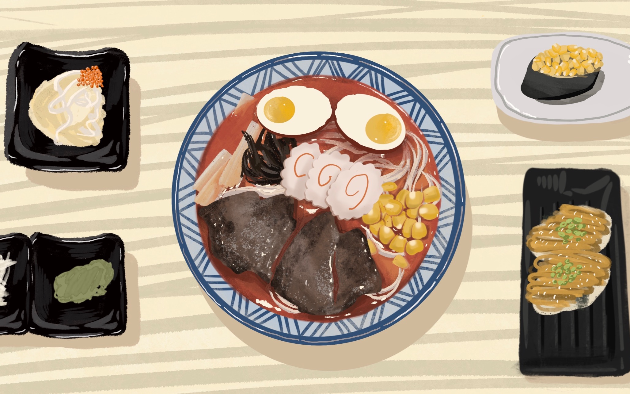 procreate手绘练习～地狱拉面～绘画过程分享