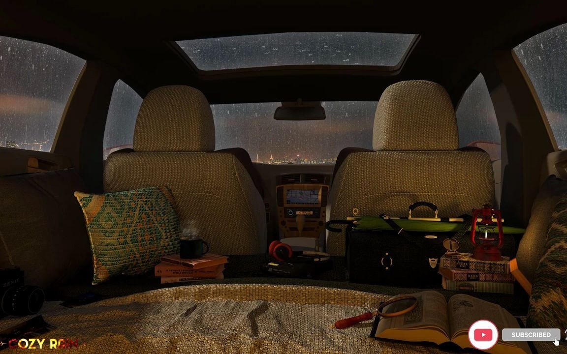 [图]Rainy Night in the Car - Car Camping for Sleep