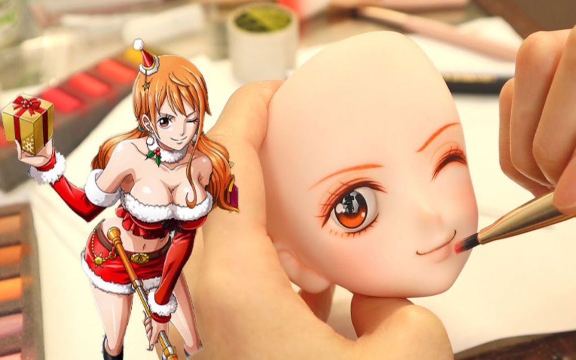 海贼王—娜美 圣诞版 娃头化妆/人偶造型
