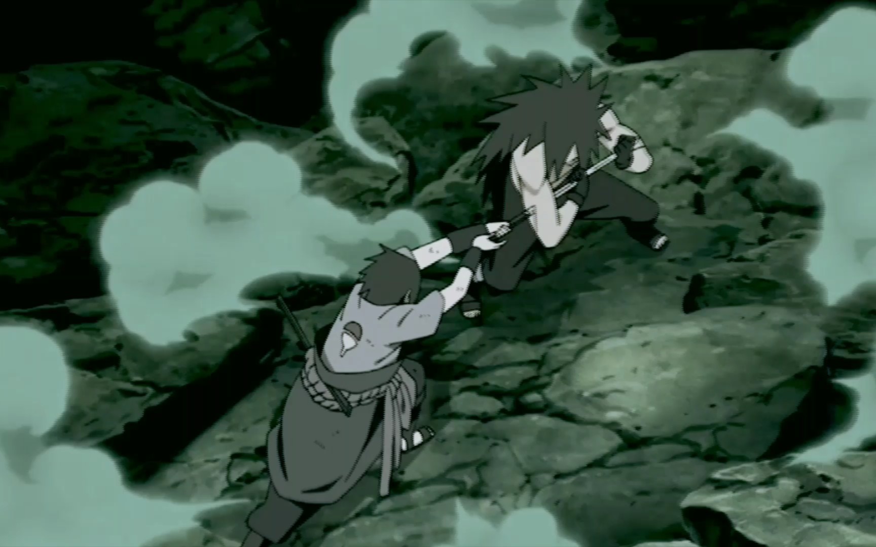 火影忍者精彩对战场面之佐助和斑爷