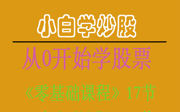 股票入门课程 炒股小白学股票 股票基础知识 股票学习视频 如何炒股 小白学股票哔哩哔哩bilibili