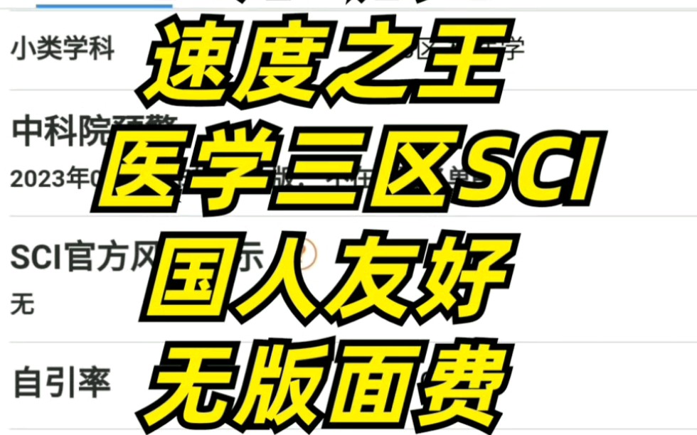 医学三区sci!速度超快!临床研究方向!哔哩哔哩bilibili