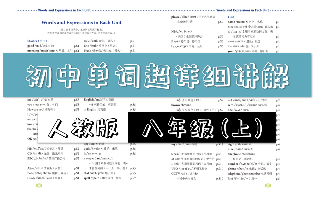 [图]【词汇详解】 | 八年级（上）单词讲解 U1-U10人教版