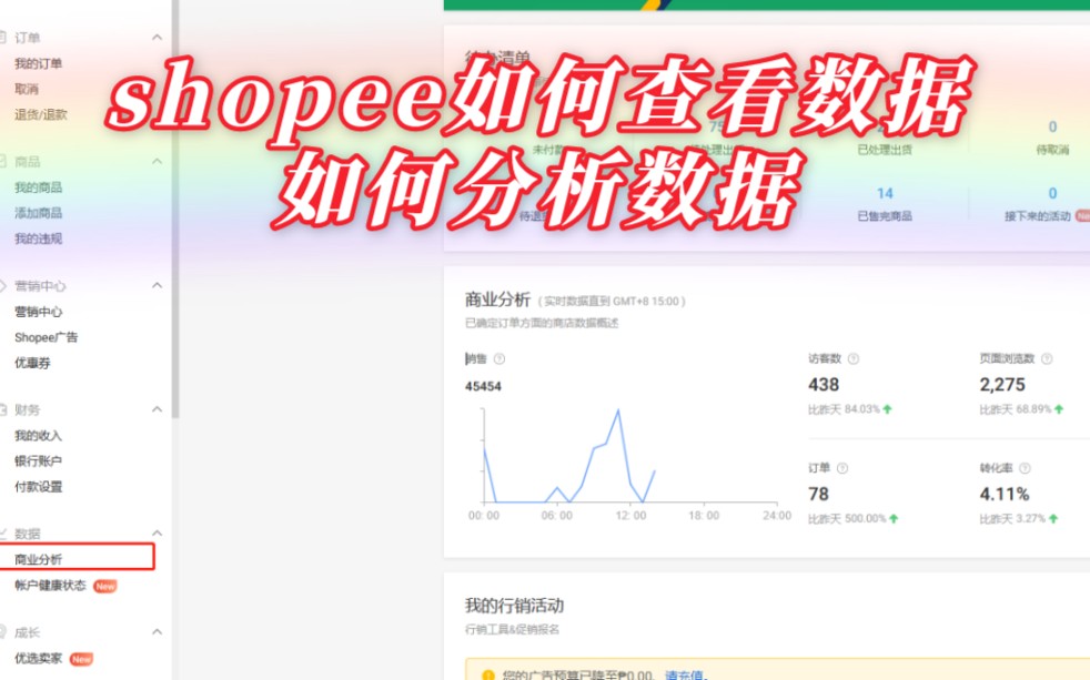 shopee如何查看店铺数据,分析数据,必看!哔哩哔哩bilibili