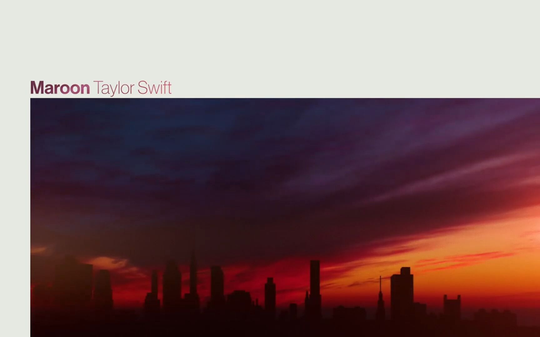 [图]Midnights歌词MV | Taylor Swift - Maroon