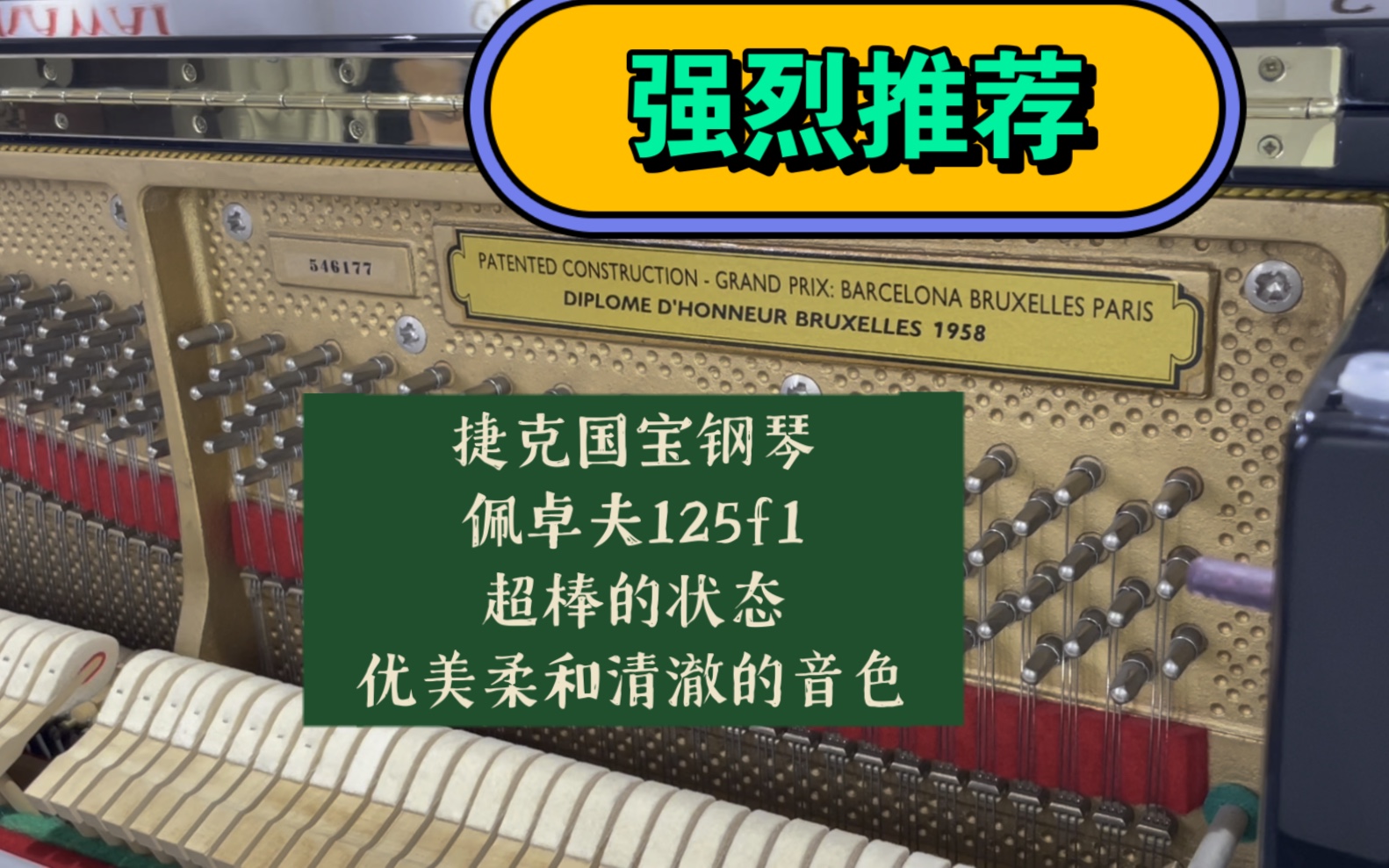 Zui高性价比的欧洲钢琴 佩卓夫125F1 捷克国宝 编号546177 强烈推荐哔哩哔哩bilibili