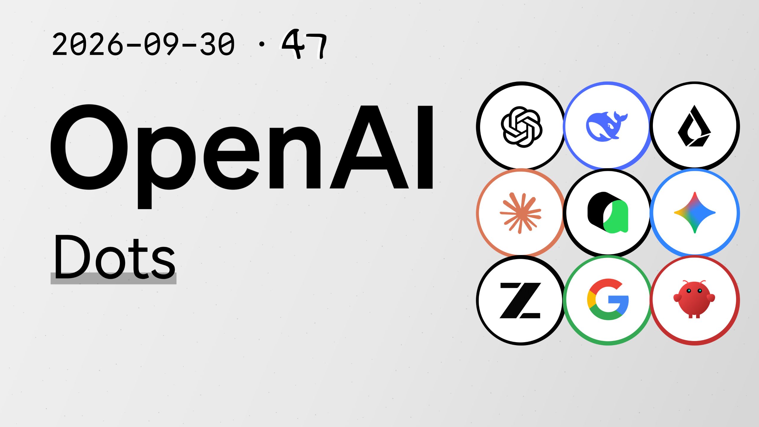 OpenAI 发布 GPT-6.1 Sol 和 Dots【AI 早报 2026-09-30】