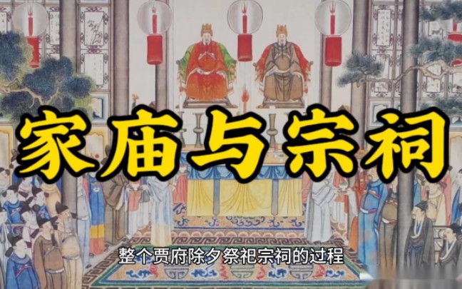 贾府的家庙'铁槛寺'可以祭祀祖先,'贾氏宗祠'也可以祭祀祖先,那你们知道二者之间的区别是什么吗?哔哩哔哩bilibili