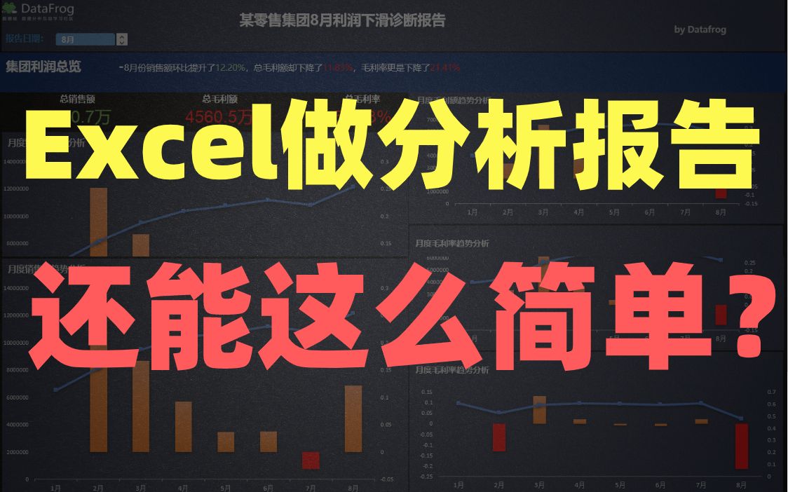 Excel零售数据分析报告实战,做完发现使用Excel做分析报告还能这么简单哔哩哔哩bilibili