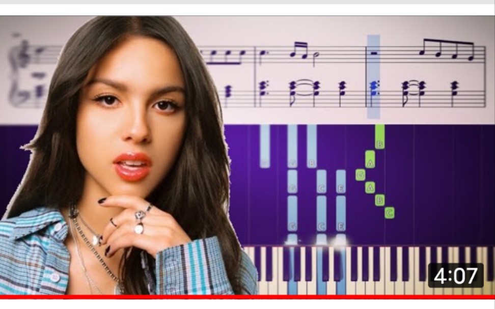 [图]奥利维亚 traitor Olivia Rodrigo piano 钢琴谱