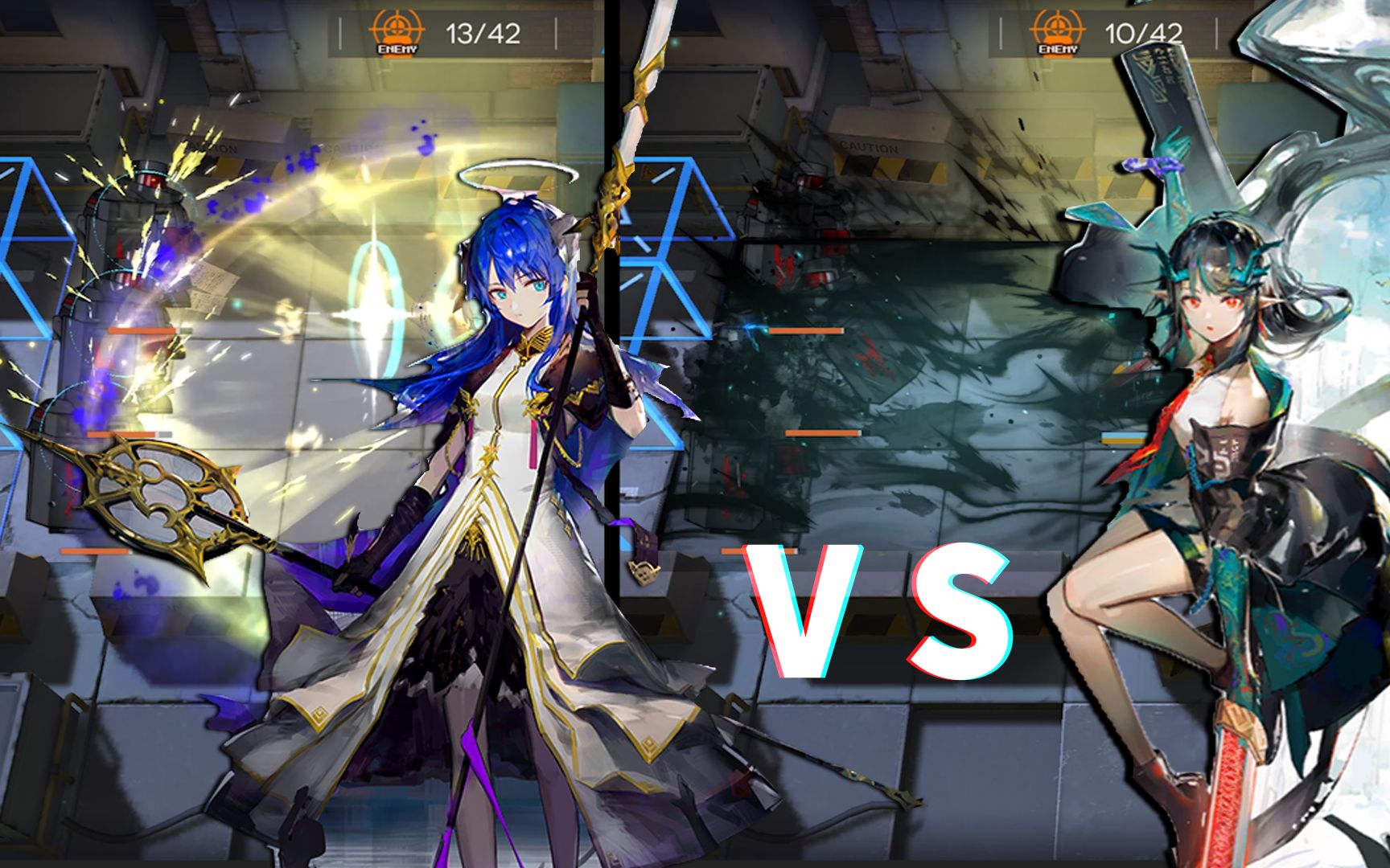 莫斯提马 VS 夕!打大盾速度测试【明日方舟】哔哩哔哩bilibili