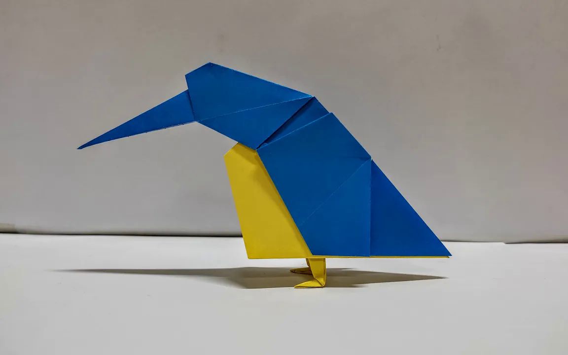 【origami tutorial】翠鸟折纸教程how to fold a paper origami