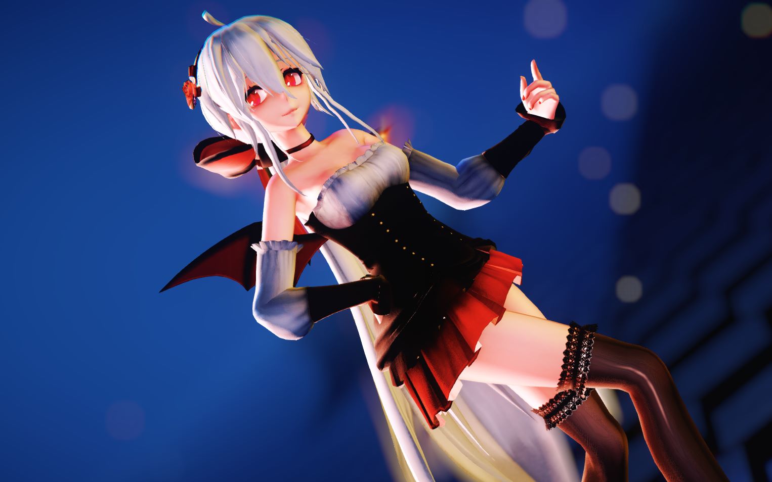 【4k/60fps】红色恶魔娘弱音-pink cat