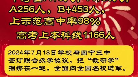 +┈〆大将国际学校(示范性高中,南宁三中教研学共同体学校)复读班\高中\初中\小学的请联系李老师,中考总成绩B+以及以上成绩可入读公办班,面向全...