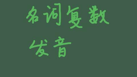 可数名词复数形式的发音问题总结 哔哩哔哩 Bilibili