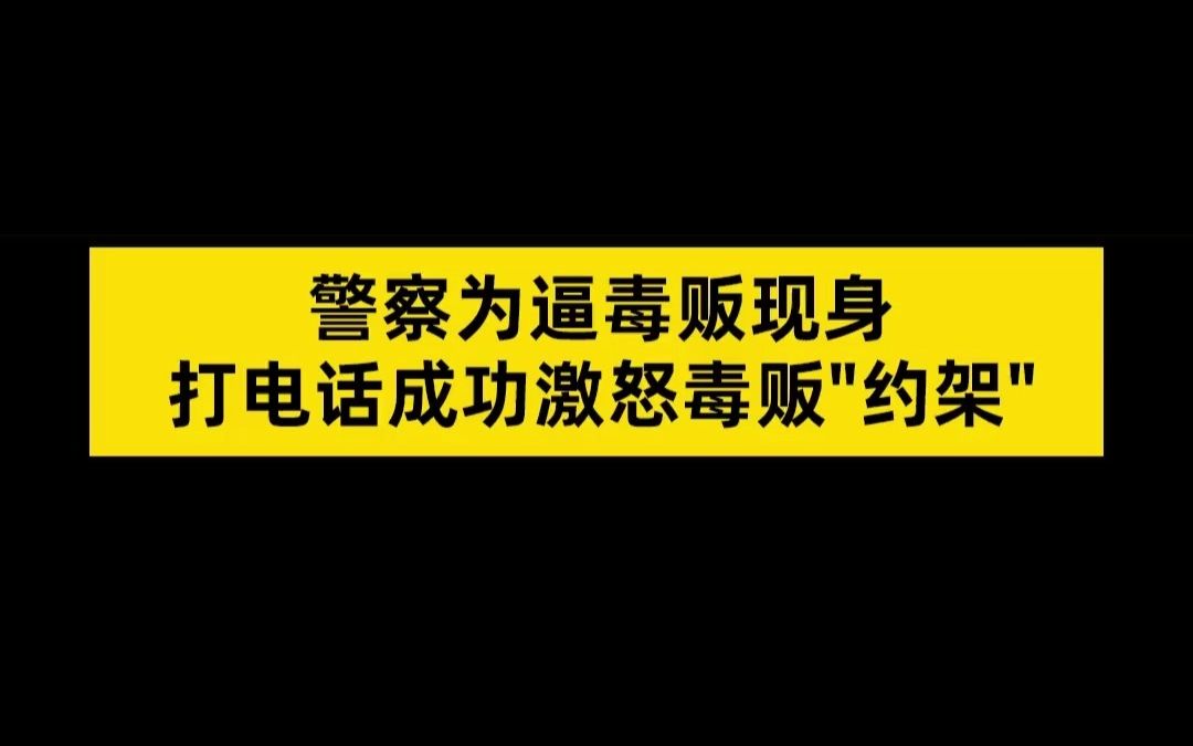 警察为逼毒贩现身,打电话激怒毒贩并约架.哔哩哔哩bilibili