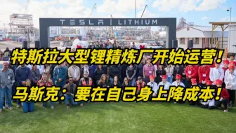 特斯拉大型锂精炼厂开始运营！员工合影，领导竟站在最后面！