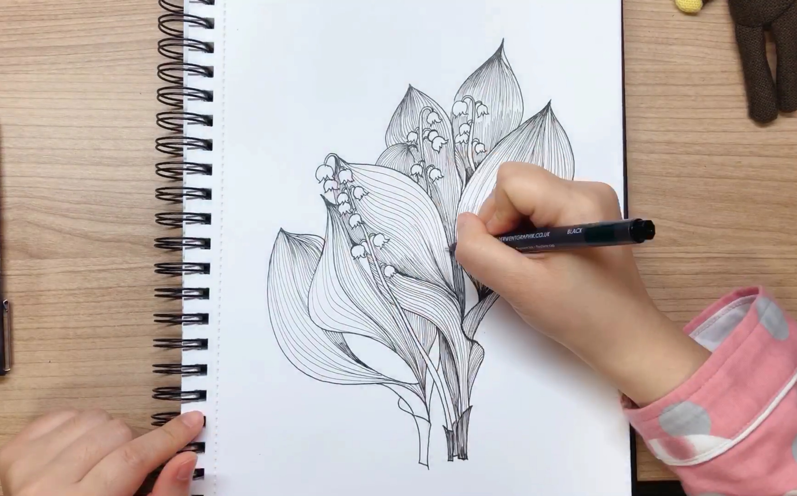 针管笔画,树叶而已