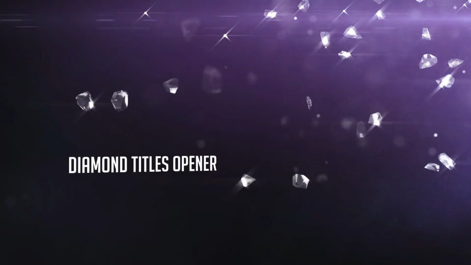 pr模板|优雅高级钻石粒子标题动画广告促销片头