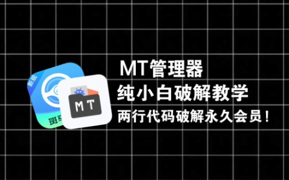 MT管理器小白破解教学「两行代码解锁会员」(斑马驾考破解教程)哔哩哔哩bilibili