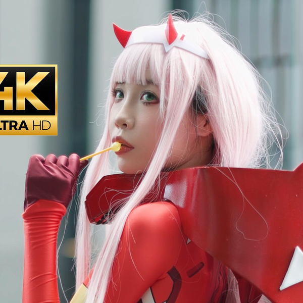 【竖屏4K】广州CICF漫展DARLING in the FRANXX 02 cosplay_哔哩 