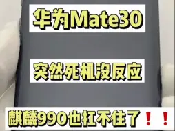 下载视频: 粉丝的mate30突然不开机 成功搞定 天气炎热 990也扛不住