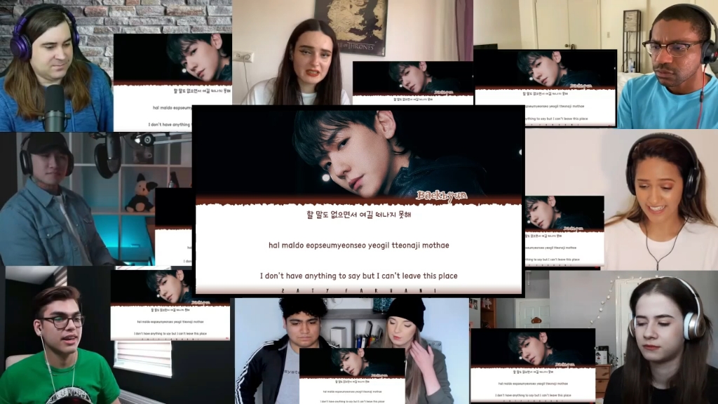 [图]BAEKHYUN – 'CRY FOR LOVE' Lyrics - Reaction Mashup