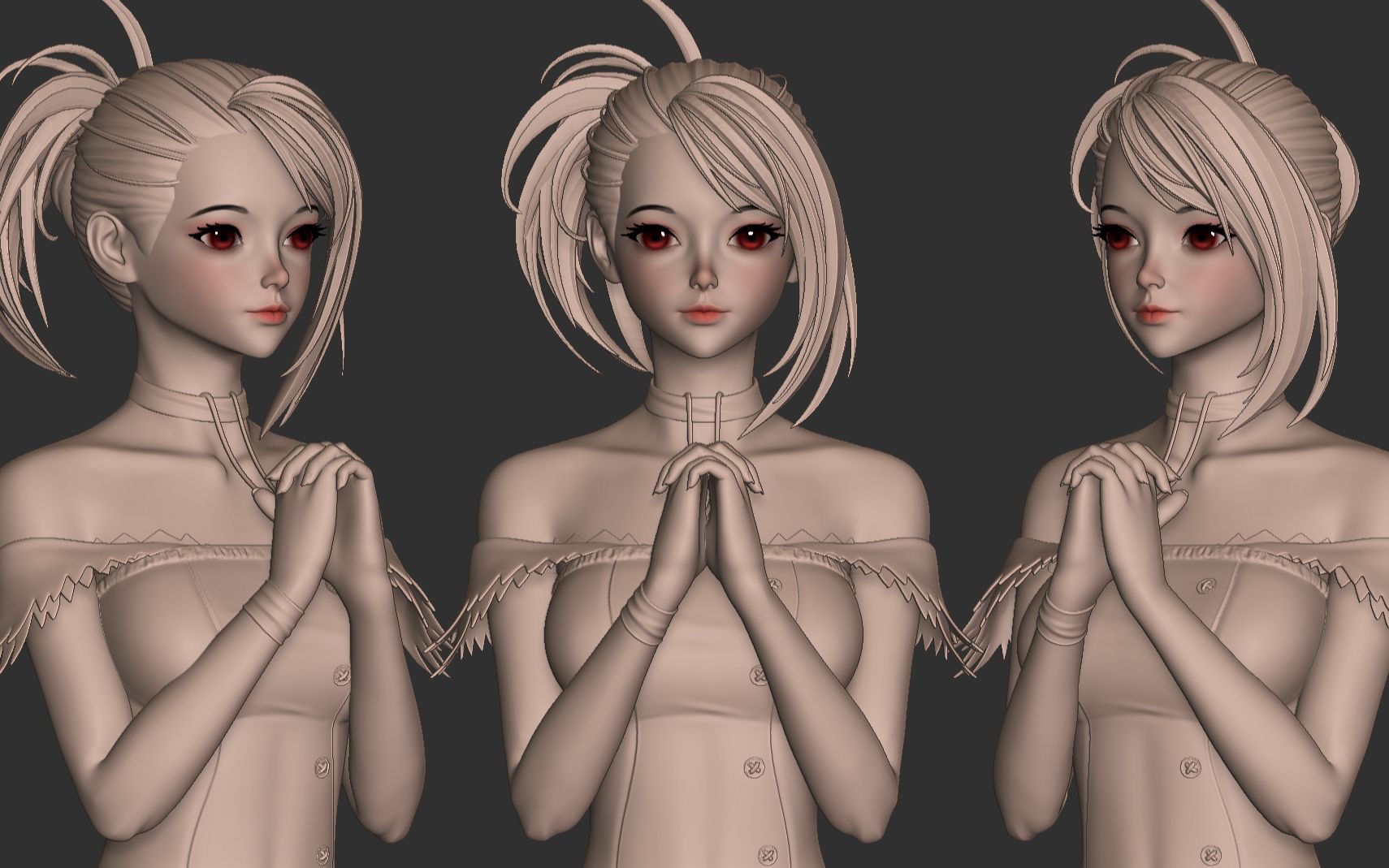 【zbrush】美型女性角色的三庭五眼是什么